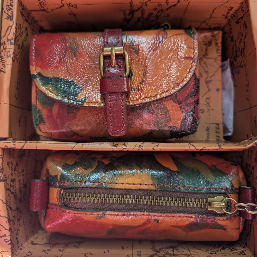 Colorful Leather Key & Card Holder Set - Picture 1 of 6